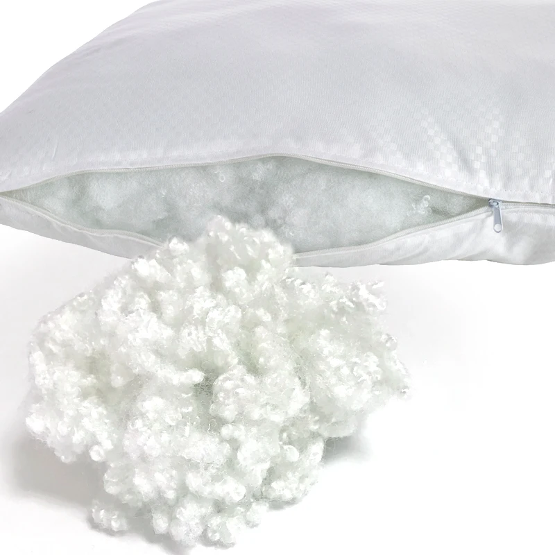 High Standard Quality Flame Retardant 3D/7D Staple Polyester Fiber Hollow Conjugated 15D Fineness Stuffing Pillows Solid Raw