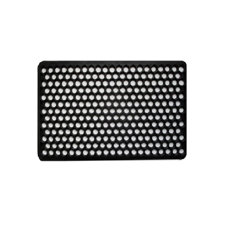 Ручной работы Современные клетчатые черные резиновые полые дверные коврики из Индии уникальные и прочные водонепроницаемые дверные коврики для дома и офиса