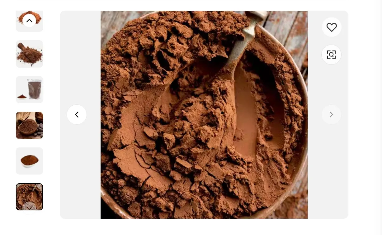 Cocoa Powder Low Fat 100% Pure Raw Cocoa Powder
