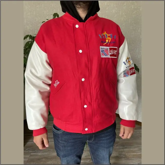 Coca Cola USA Jacket Bomber Vintage 1994 World Cup Soccer Football Retro L