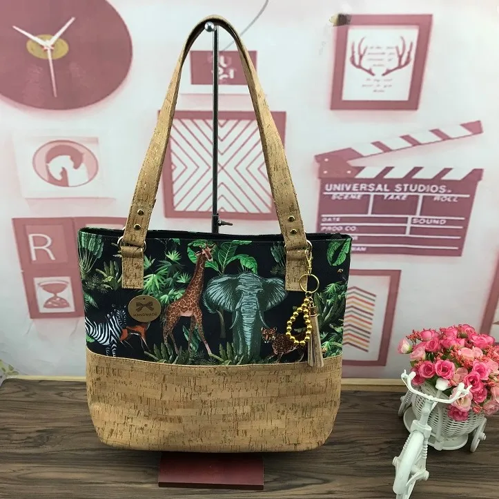 Eco friend переносная веганская холщовая с пробкой OEM более дешевая сумка-тоут логотипом на