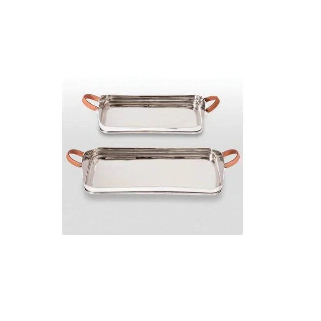 Metal Copper plating Serving Tray High Quality Luxury Metal Round Serving Tray