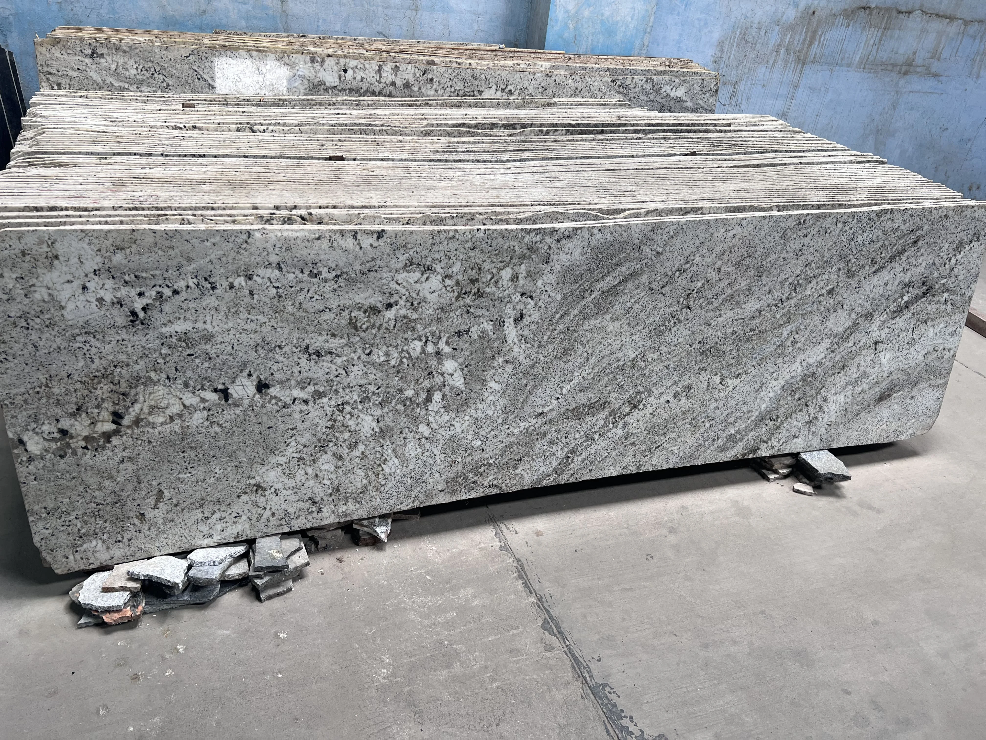 Standard Quality Alaska Grey Marble Slab Natural Stone for Home and Restaurant Application from India Export