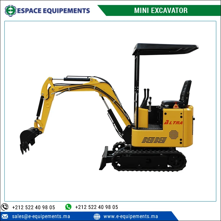 Highly Advanced Easy Operational 450 mm Digging Bucket Width Construction Machinery Mini Excavator for Digging, Grabbing