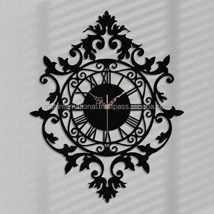 New arrival metal gold luxury decorative wall clock metal wall arts for living room