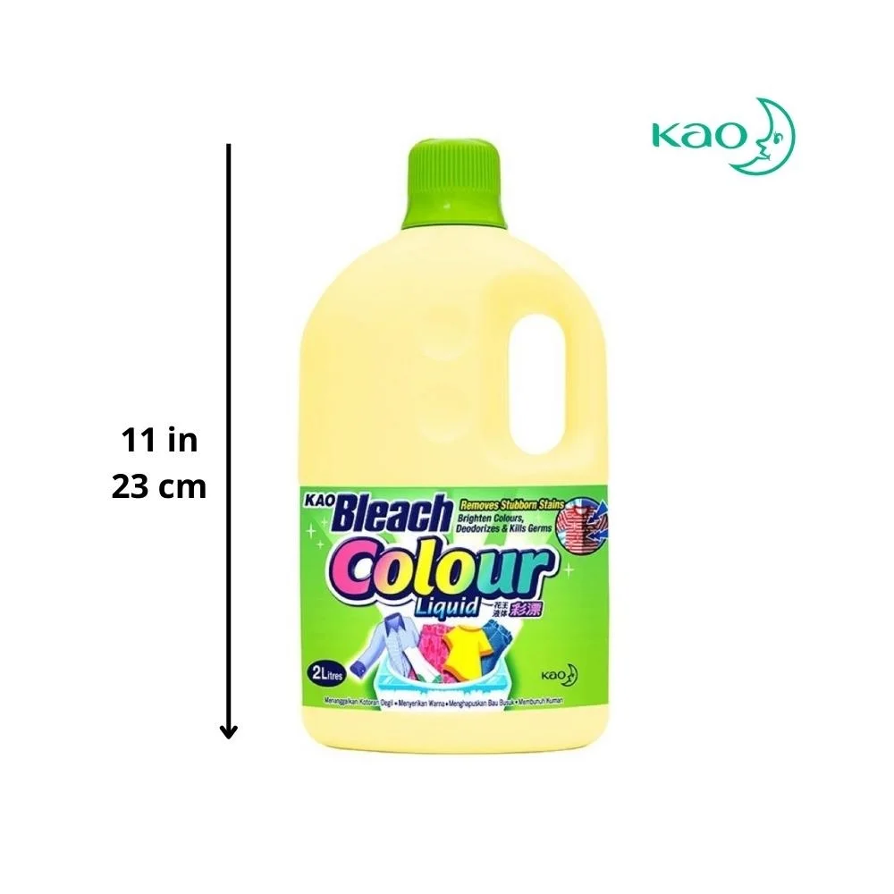 Laundry Cleaning No Foam Spot Stain Removal Chlorine Scent Transparent Detergent Kao Bleach Colour Liquid 2L for Clothes