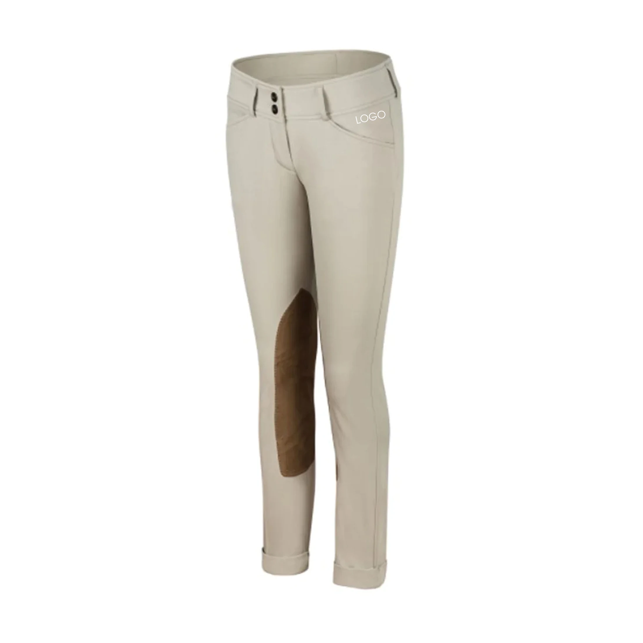 In Stock New Arrival Horse Riding  Quick Dry Breathable Nylon Fabric Unisex Kids Breeches with Grip Knee Patches Customize Pants