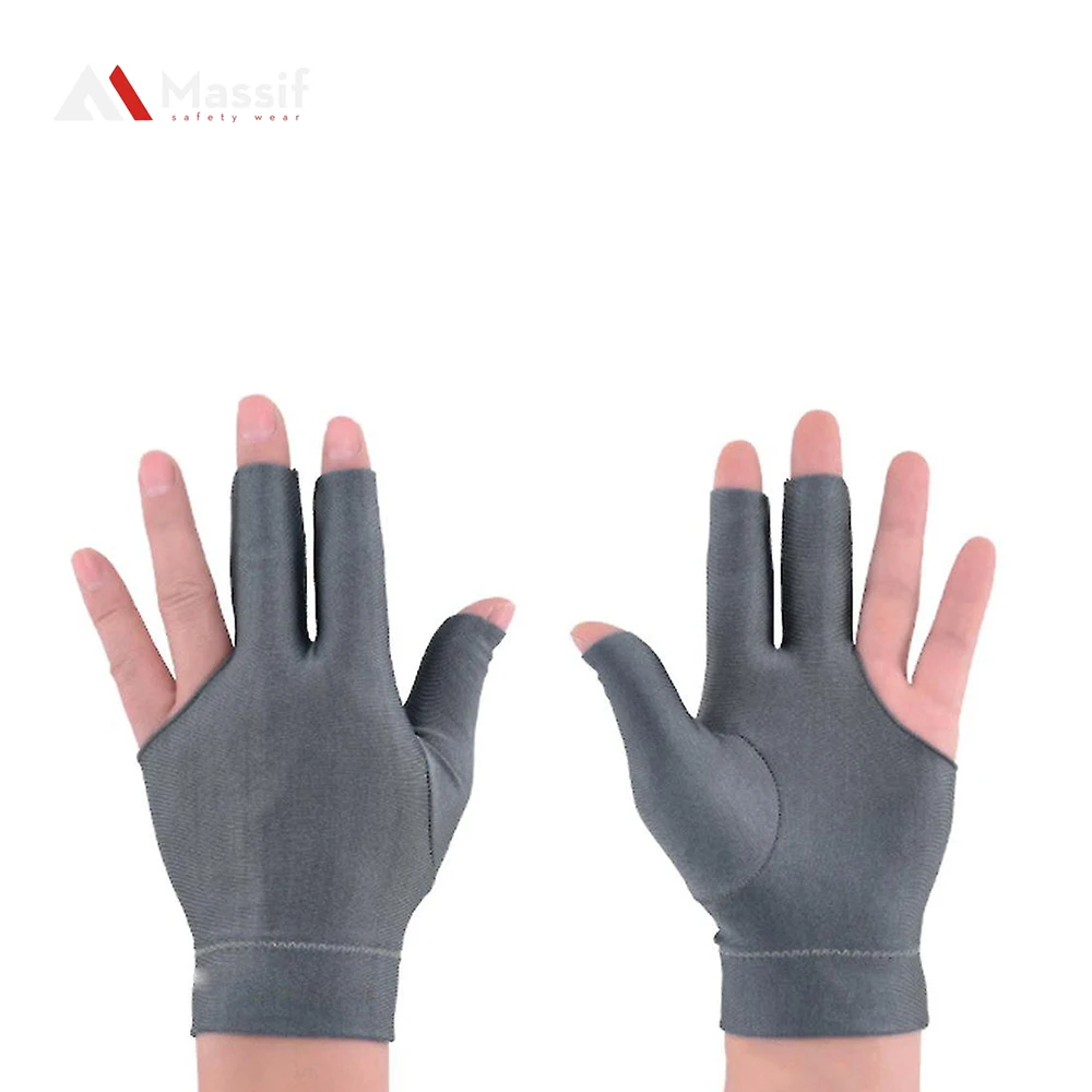 Wholesale Low Price Sublimated Billiard Gloves Manufacturers 3 Finger Snooker Gloves Left or Right Hand Billiard Pool Cue Gloves