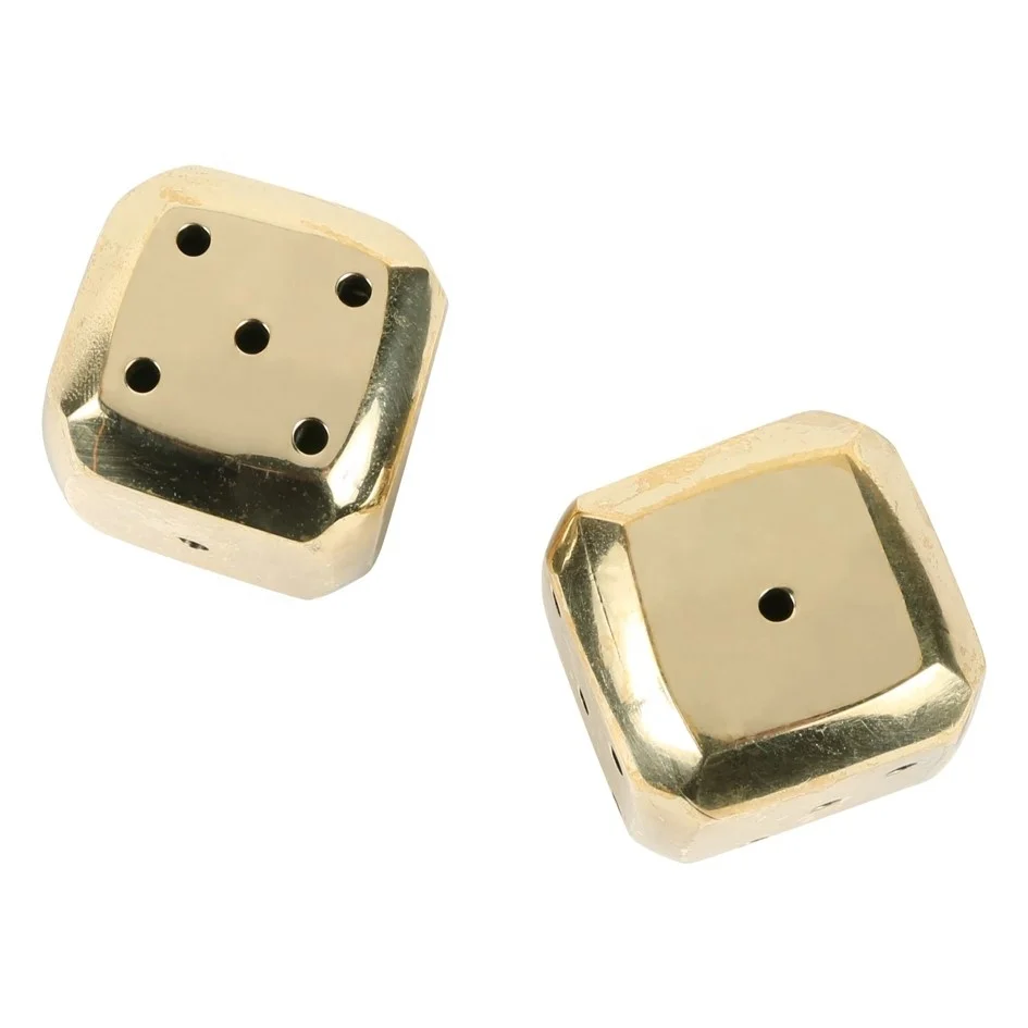 Brass Dice Sculpture Trending Handicrafts Decorative Antique Polished Brass Dice Indian Table Decor for Interiors Decor