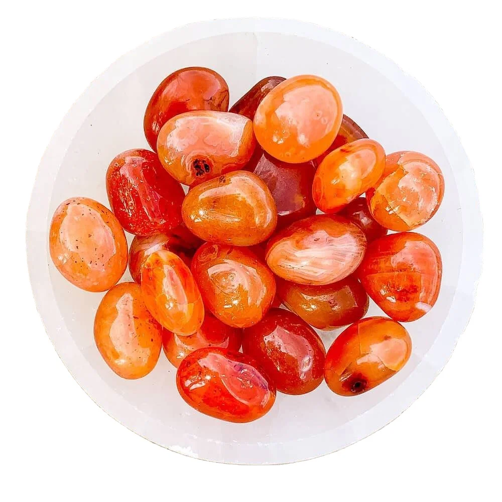 Wholesale natural red carnelian tumble stone crystal carnelian tumble for reiki healing gemstone bulk manufacturer KingGems