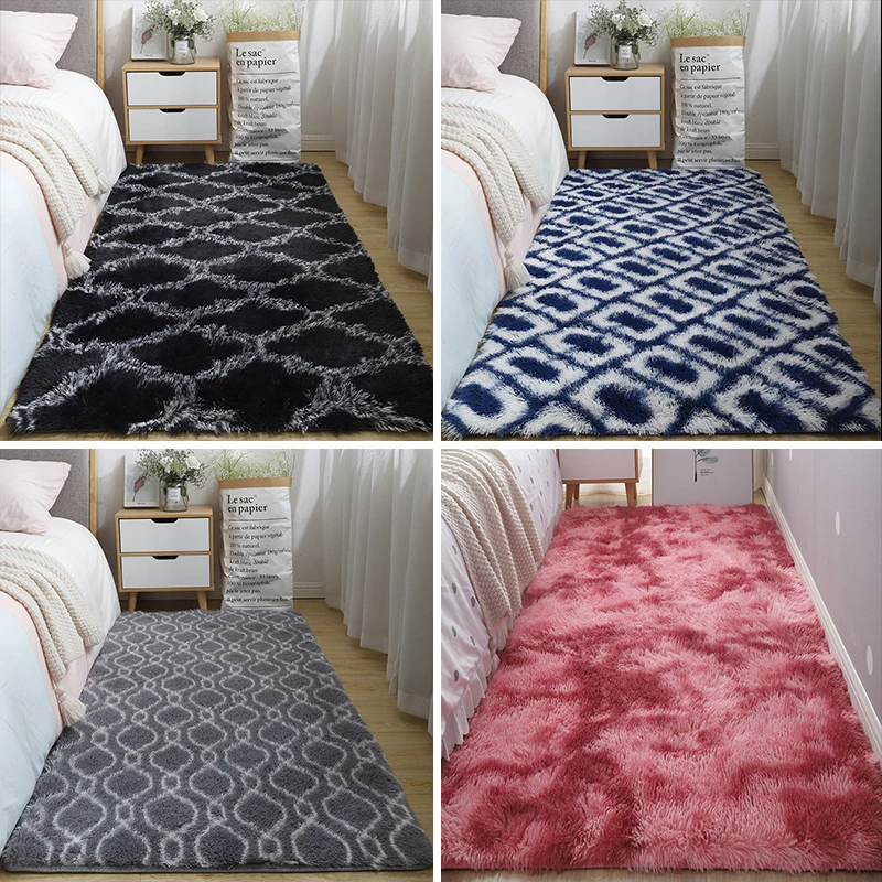 outside outdoor front door floor mat Luxury Fuzzy Carpet Rugs For Bedroom Medium Pile Area Rugs