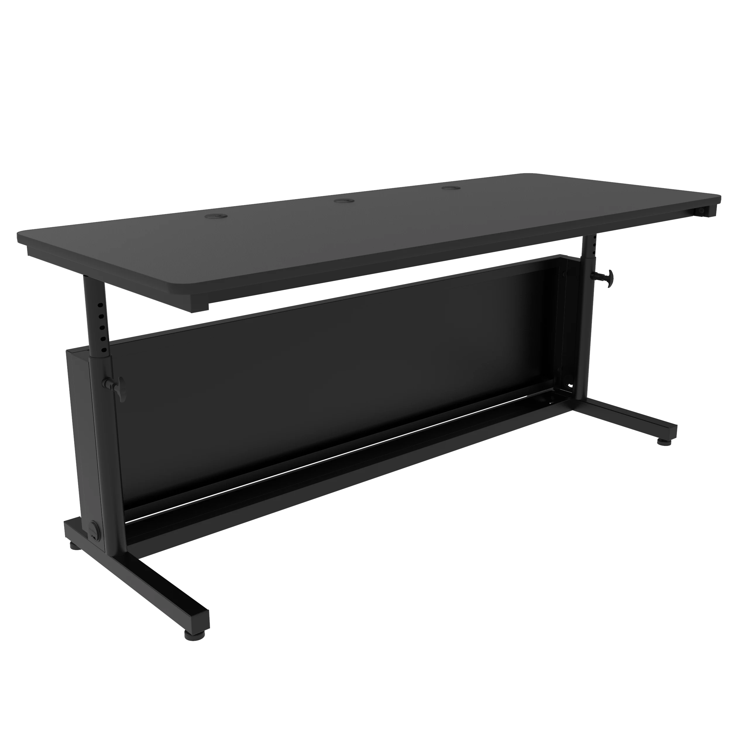 VersaDesk Deluxe Height Adjustable Computer Table Black Surface/ Black Frame
