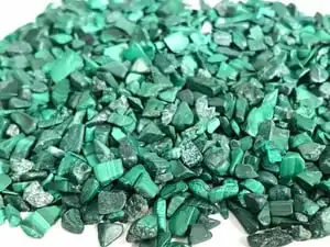 Natural Crystal Agate Beautiful Malachite Stone Chips For Sale Wholesale Natural Best Quality Chips High Polished Malachite Chip