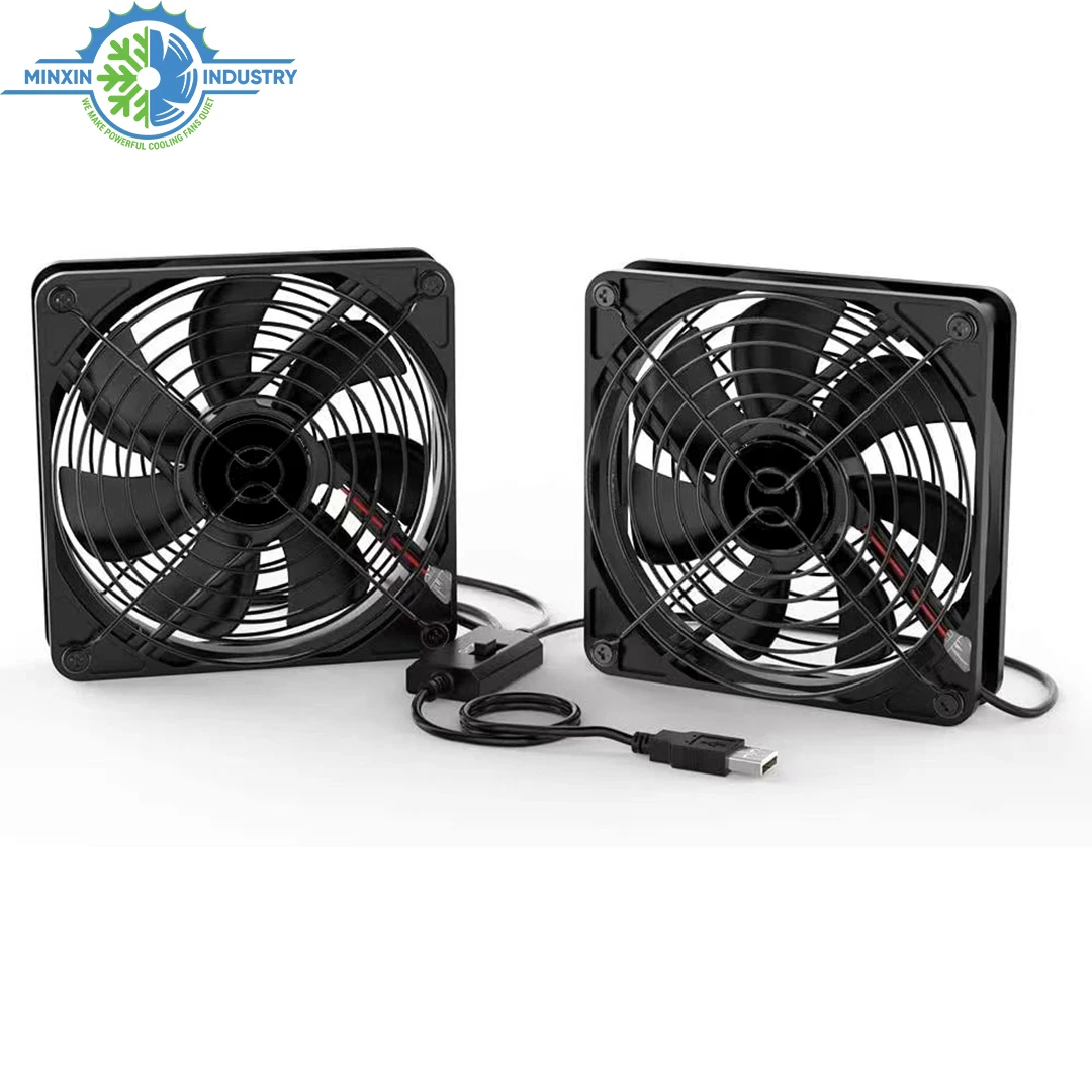 AC Infinity 5В 12В DC Dual 120x120x25 мм 3 скорости управления охлаждающий вентилятор 4 дюйма вытяжной USB 120 Вентиляция для