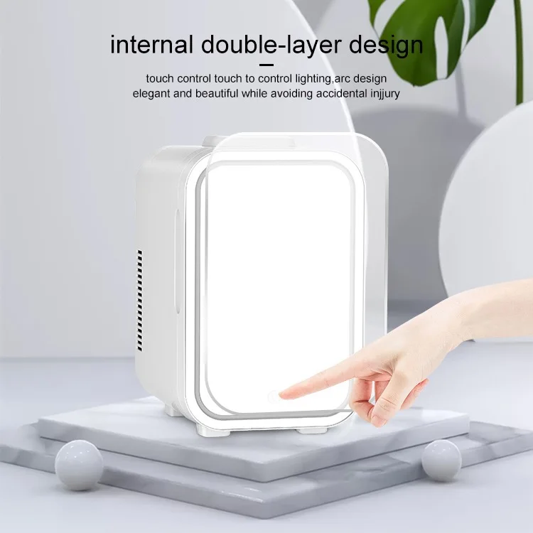 8L Beauty Display Digital Hot and Cold Dual  Mini Refrigerator for Car and Home Use