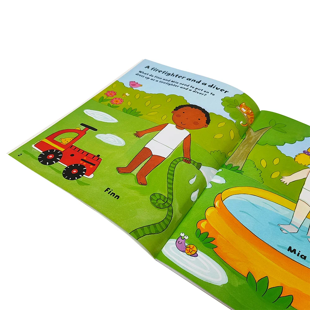 Custom Sticker Book For Kid Kindergarten Handmade Baby Toys Children Picture Book Reusable Sticker Book Printing