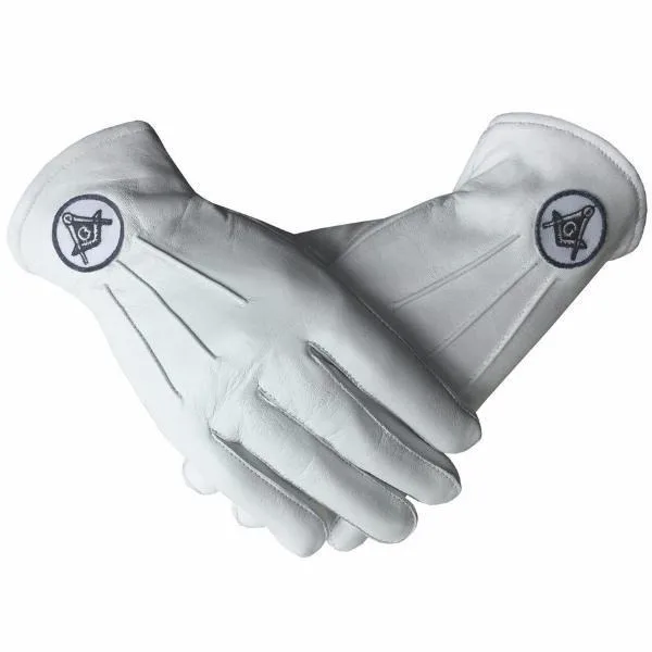 2024 Best OEM Wholesale Factory Price 100% Cotton Made Custom Masonic Logo Masonic Gloves Available In Reasonable Price