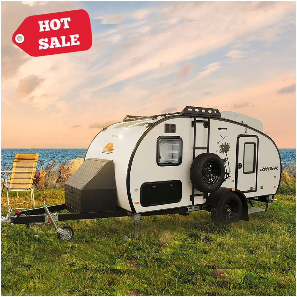 Manley 2024 American Lightweight Custom Caravan Rv Off Road Teardrop Camping Trailer Camper With Bathroom And Sofa For Wholesale