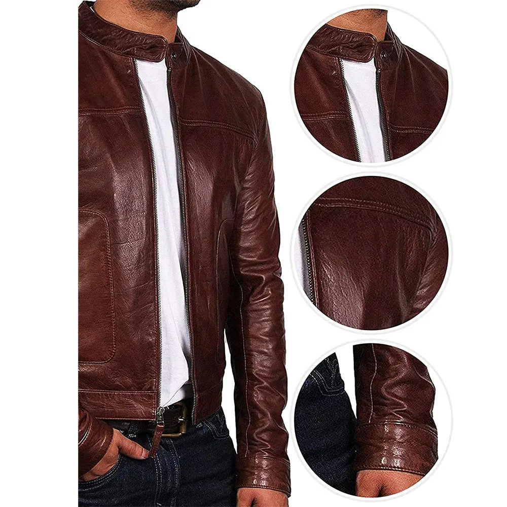 Unique Design Bestselling High Manufactured Leather Jacket Fashion Leather Jackets for Men Slim Fit Stylish Winter