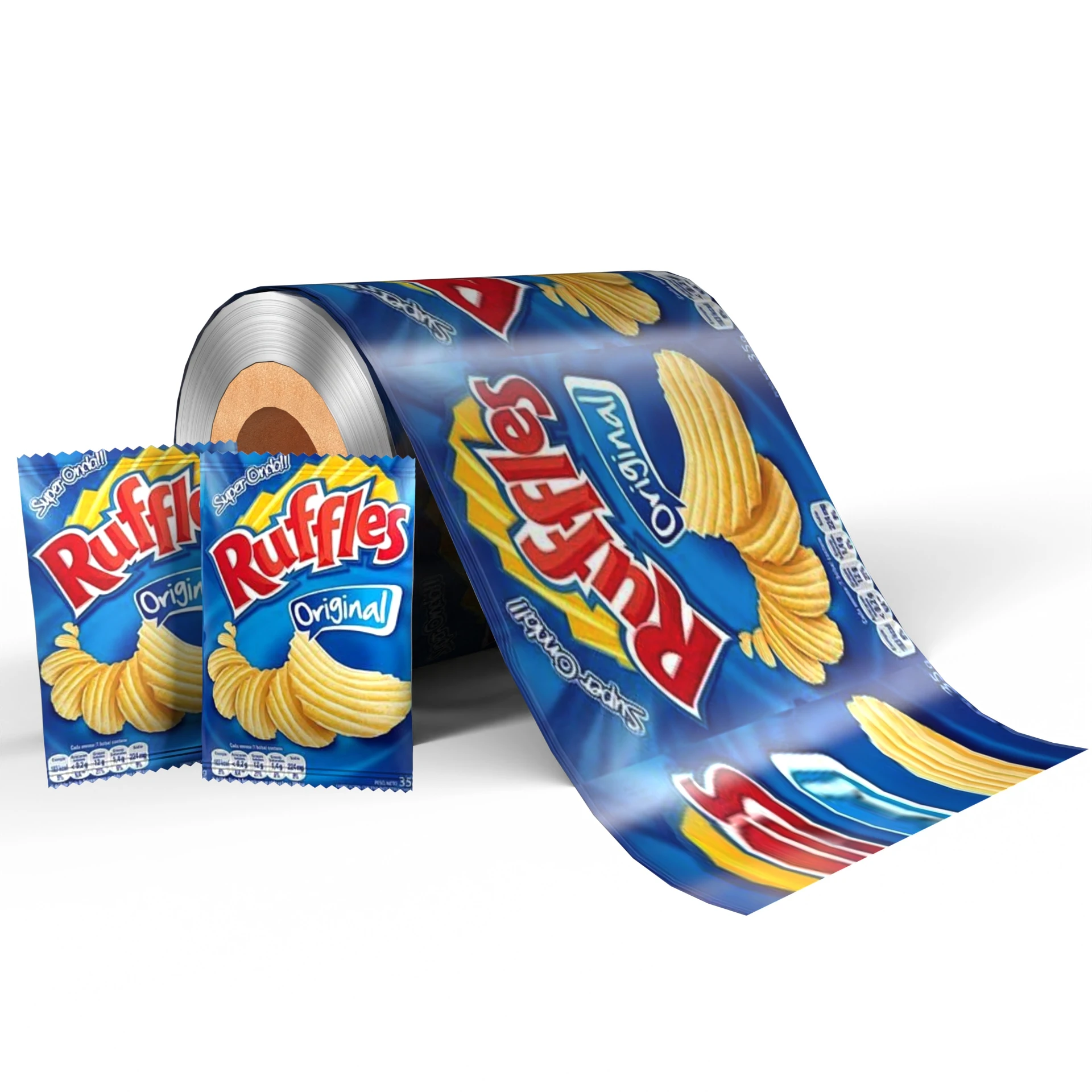 Напечатанная алюминиевая фольга ламинированная упаковка рулон пленки чипсы закуски печенье конфеты саше