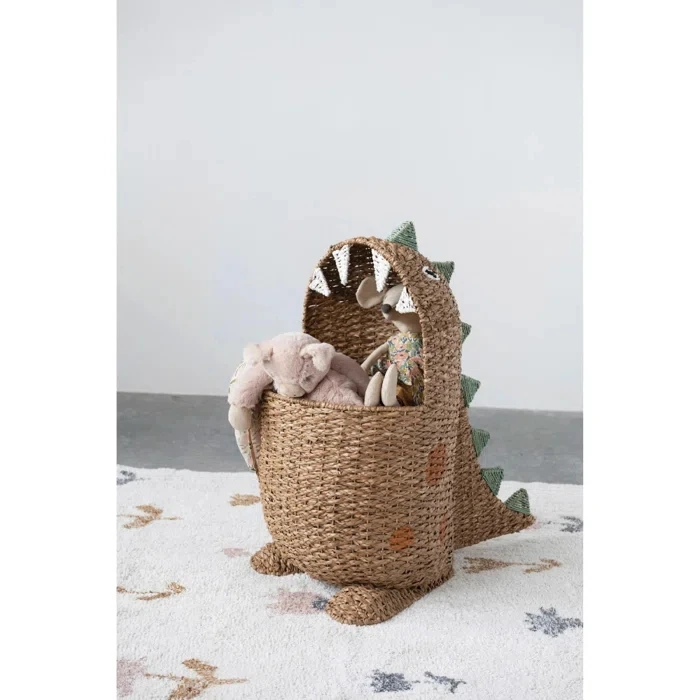 Best Selling Straw Seagrass Rattan Woven Baskets Cute Handmade Home Storage & Organization Small Kids & Teen Decorative Basket