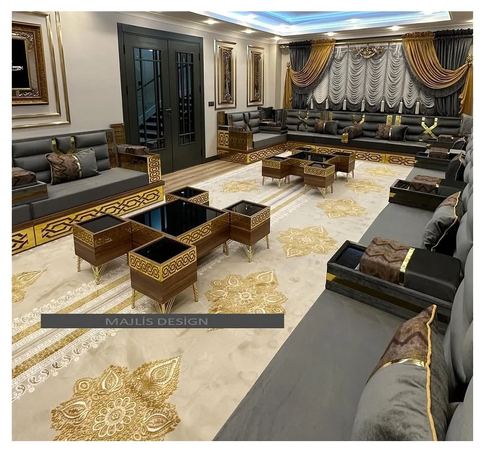 Moroccan Sofa  Sedari  Moroccan Jalsa   Moroccan Salon  Luxury  U Sofa Set  Sofa Wood Set  we only ship this product to europe