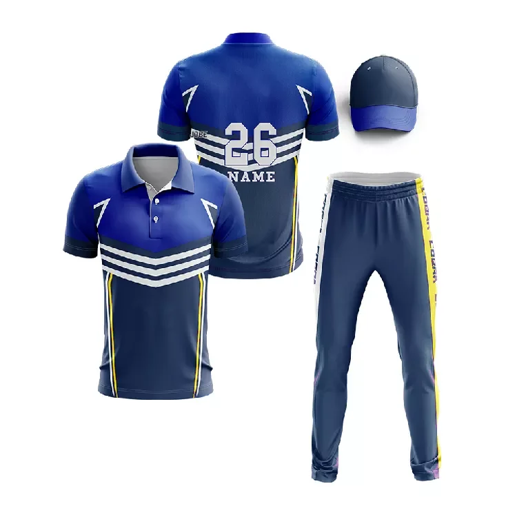 Latest designs team cricket uniform pictures custom sublimated logos color new design cricket jersey bat cricket ball kit