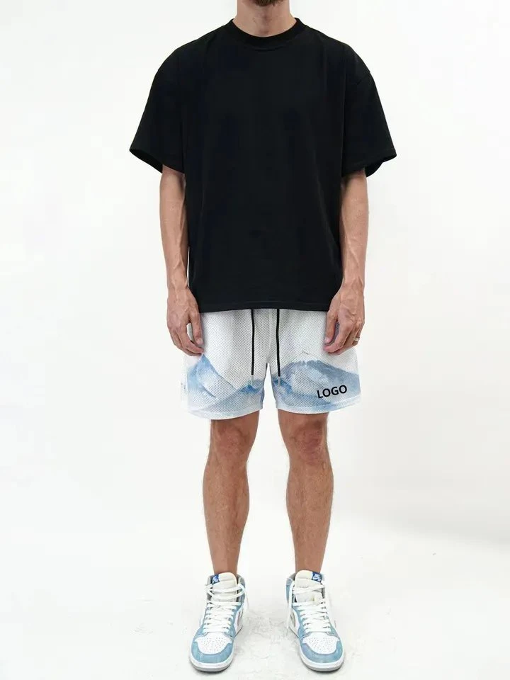 2024  Mesh Shorts Custom 5 6 Inch Inseam,Wholesale Sublimation Printed Double Layered Men Custom Mesh Shorts With Pockets