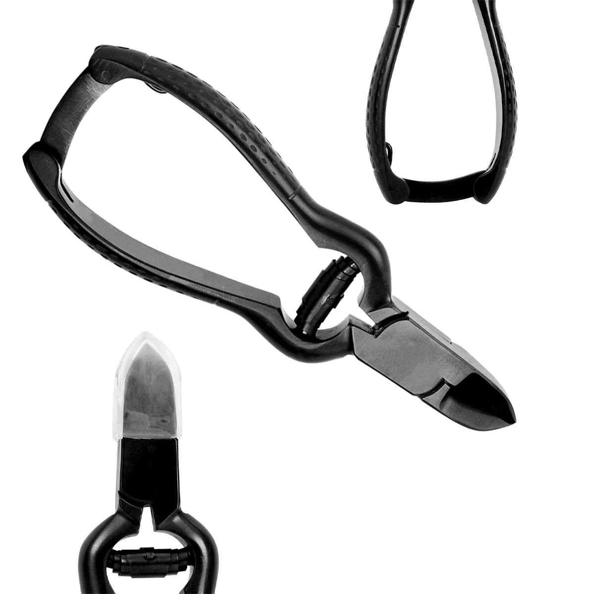 Professional Toenail Clippers for Thick Or Hard Toenails Titanium Plated Stainless Steel Toe Nail Clipper (Black)