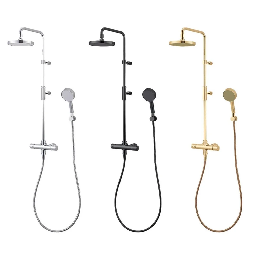 Wall Mounted Shower Set Handle Durable Water Bathtub Mixer Tap