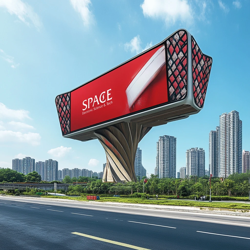 High Quality Outdoor Billboard with Lar Advertising Pillar Light Box Display