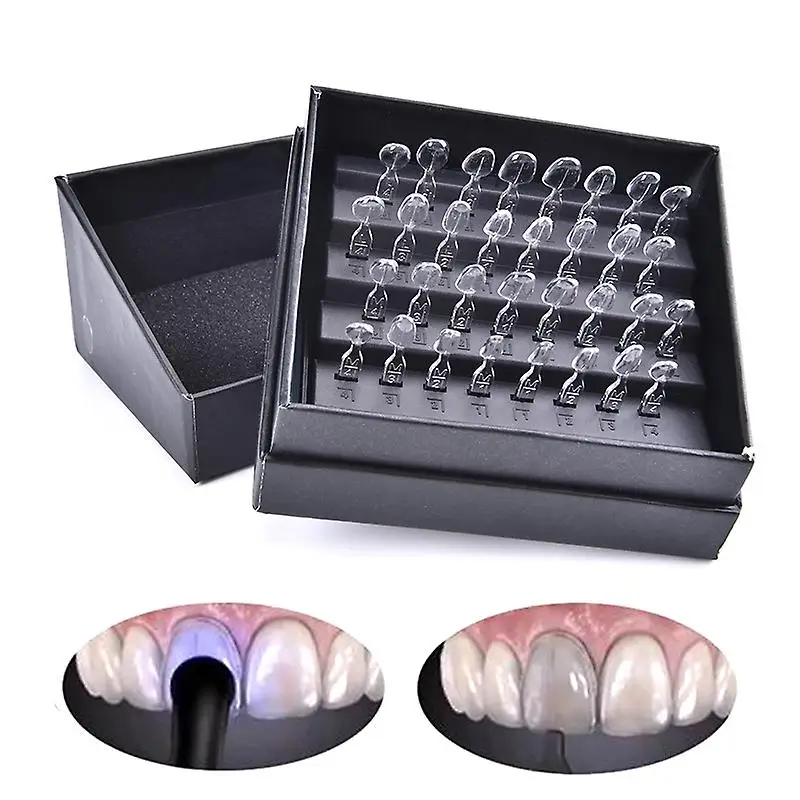 32pcs/Set Dental Veneer Mould Kit Different Shapes Veneers Mould Composite Resin Light Cure Front Teeth Mould Teeth Whitening