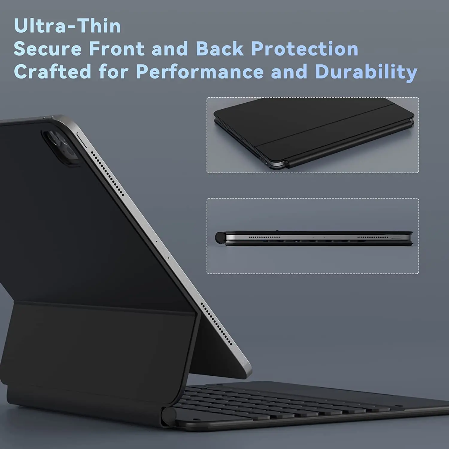 Amazon Top Seller Premium Compact Feel Laptop Multimedia Low Key German iPad Air 4 Keyboard Case For Ipad 11.9 and 10 Inch