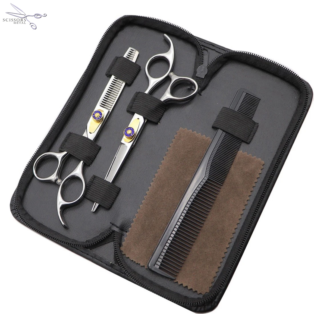 6.5 Mirror polish  Price Hot Sale Professional  Hair Cutting Thinning Scissors Hairdressing Barber Set scissors Metal