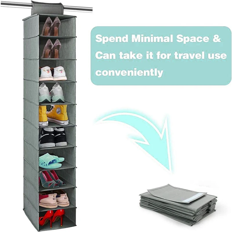 New Arrival Hanging Closet Organizer Shelves Custom 6 Shelf Closet Storage with Socks Storage