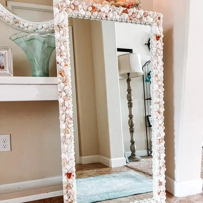 Mosaic Tile Frame Wall Mirror 2025 New Arrival Rectangle Mirrors Home Decor Modern