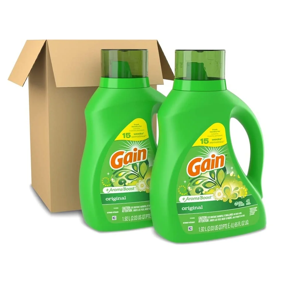 Gain + Aroma Boost жидкое стиральное средство для стирки оригинальный аромат 107 нагрузки 154 унц