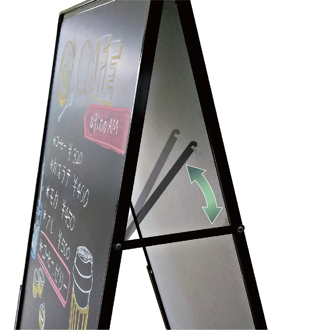 Двусторонняя современная алюминиевая рамка для кафе меню магнитная доска