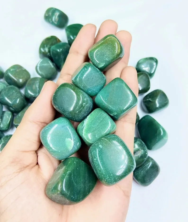 Wholesale Best Quality Nephrite Jade Tumbled Stones Natural Polished Ethically Sourced Green Jade Crystal Healing Tumble Stones