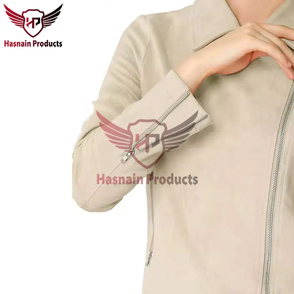 Custom OEM Design Woman Sheepskin Suede Leather Jacket for Girls - Young Fashion Winter Wear Woman leather jacket