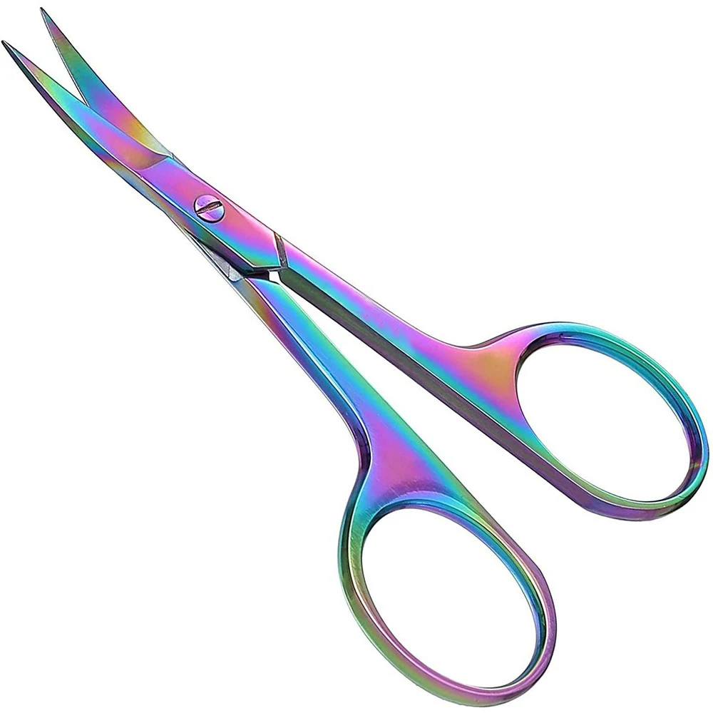 Multi Color Small Scissor Cuticle Sharp Curve Blade scissors Trimming Private Label Nail Scissors