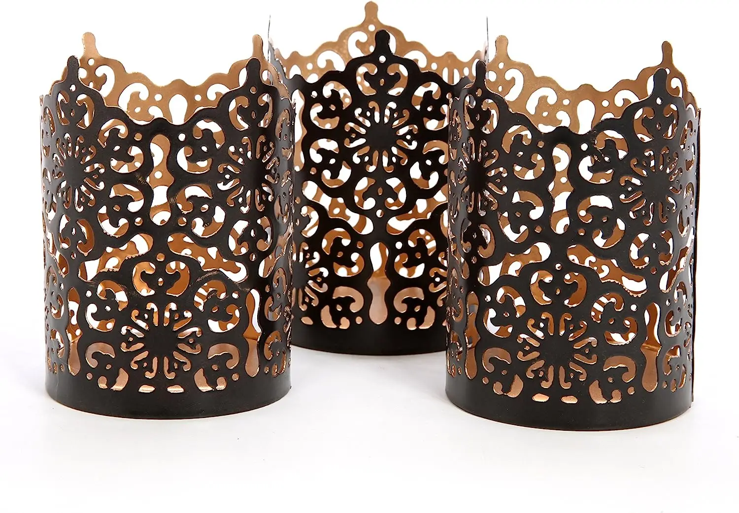 Awesome Quality Metal Iron Sheet Round Votive Candle Holder Attractive Design Black Finished For Home & Office Wedding Decorate