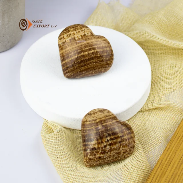 ARAGONITE STONE HEART SHAPE/HANDMADE/ARTISAN/CRAFT/STONECRAFT/HANDICRAFT/TEMPLE/HAPPINESS/PURITY/SERENITY