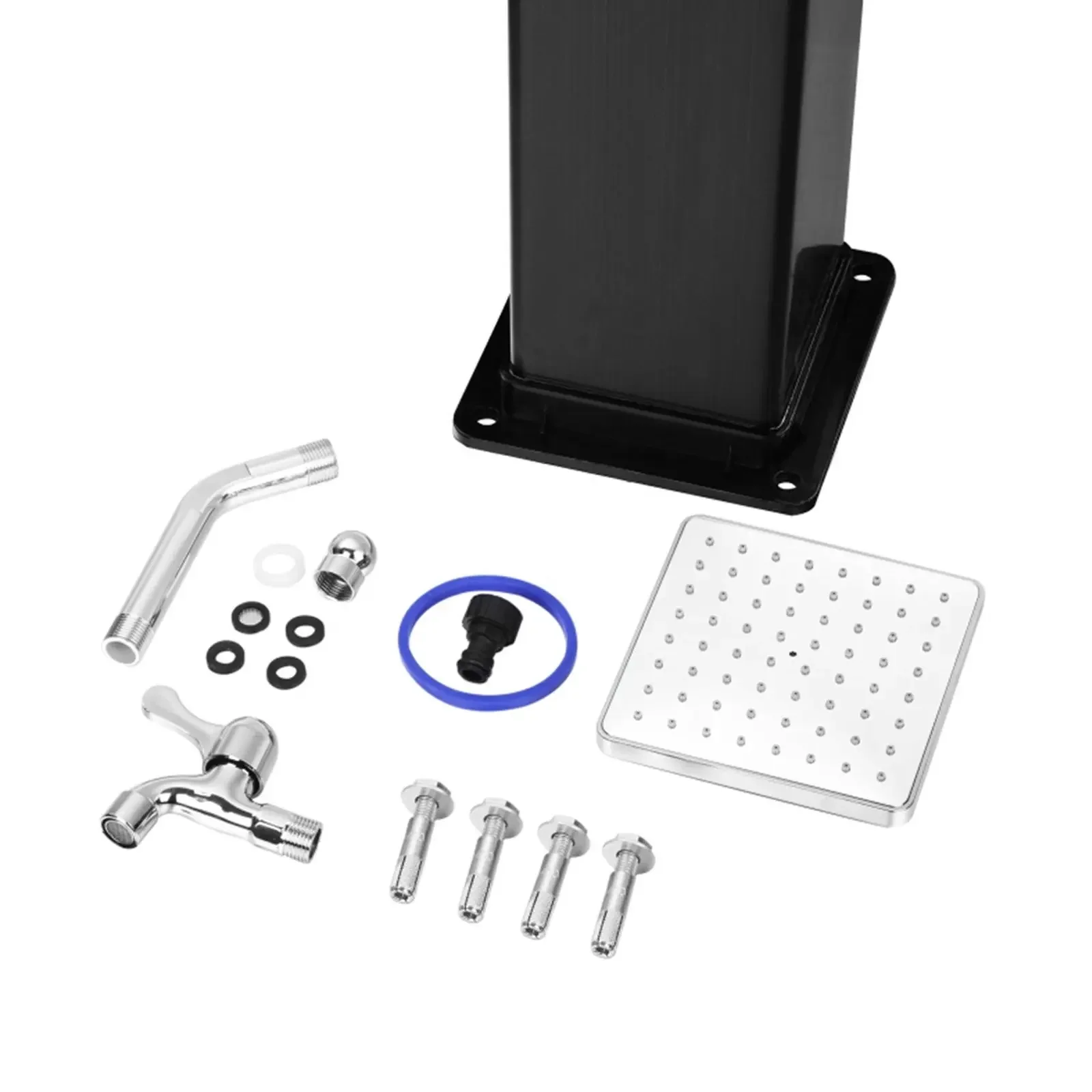 40L large capacity square Outdoor garden shower solar  flexible portable PVC body auto-heated outdoor beach shower