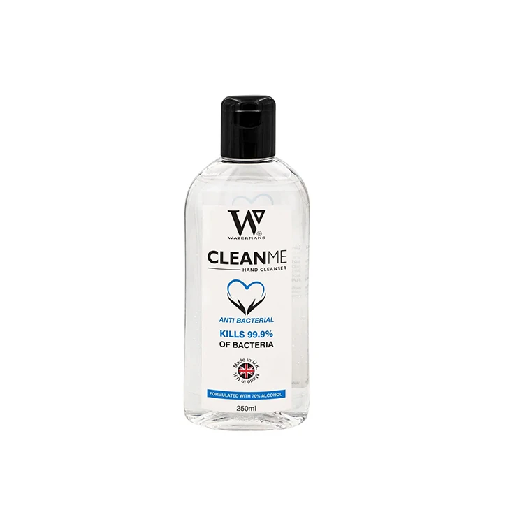 Watermans  Hand Sanitizers 70% Cleanme Alcohol Antibacterial Hand Cleanser 250ml Hand Gel