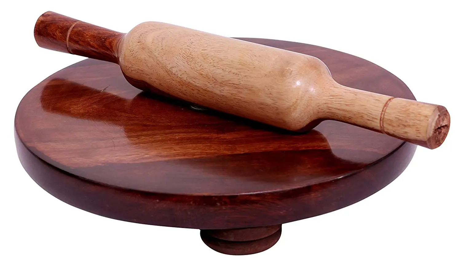 Indian Chakla Belan Bread Pin High Quality Christmas Easter Classic Wooden Rolling Pin For Pastry Baking