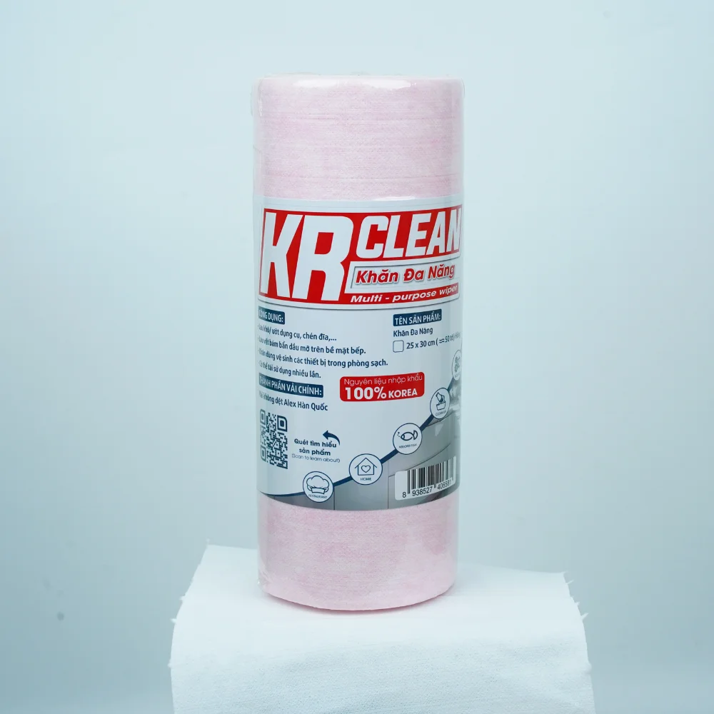 Многоцелевые салфетки Krclean 50 листов 25x30 см супервпитывающие удобные для чистки кухонных поверхностей