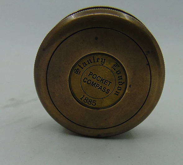 Antique Brass Pocket Compass  Vintage Maritime Navigation Tool and Timeless Collectible