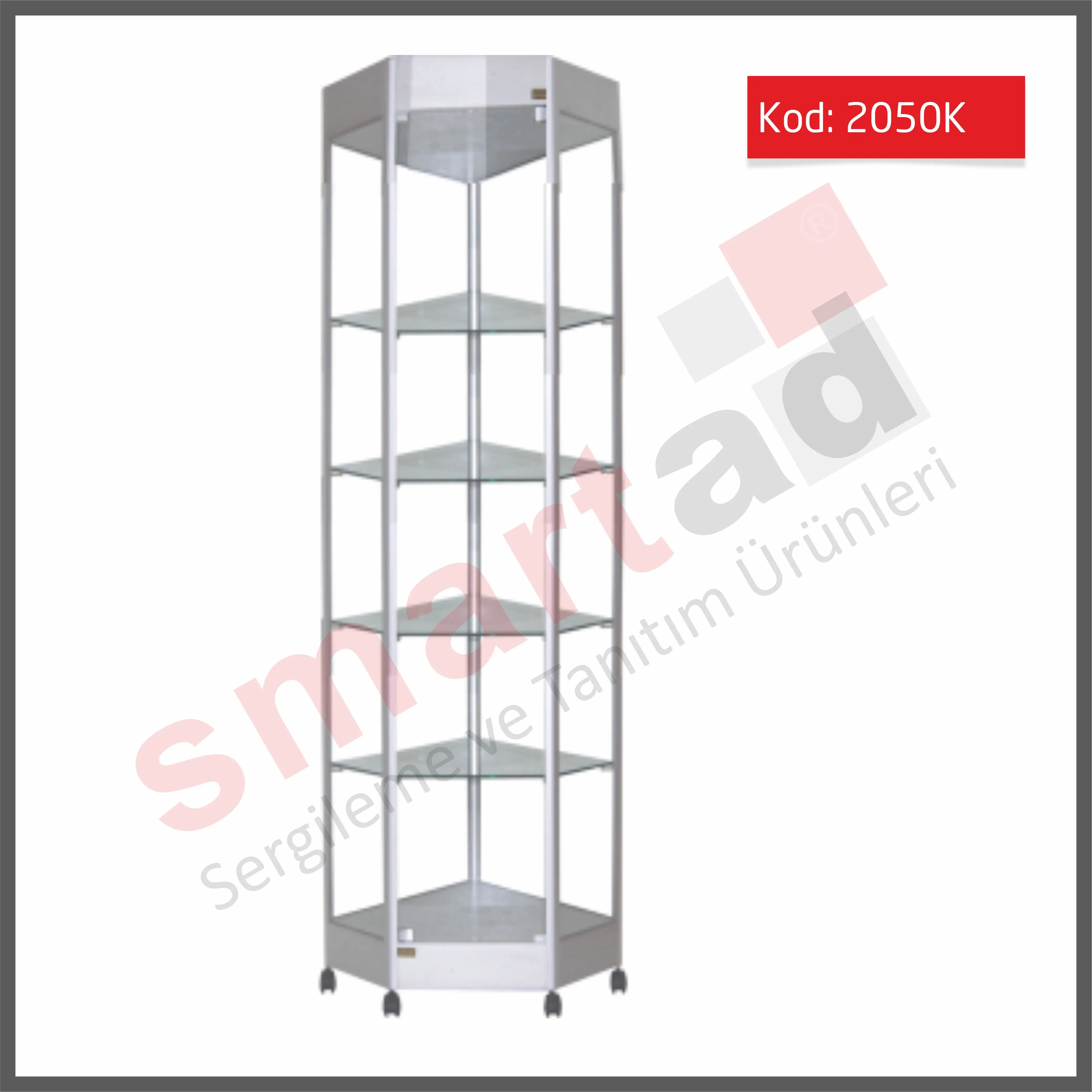 Modern Aluminum Profiled Corner Glass Display Cabinet for Stores  Geometric Design Glass Showcase Shop Vitrines