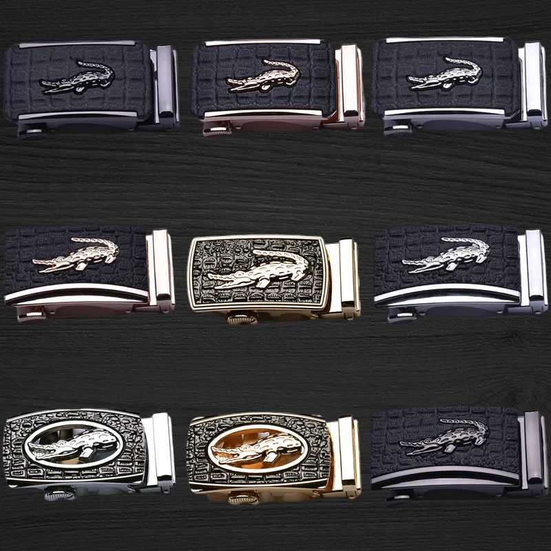 Винтажные мужские 4 см из цинкового сплава, цинковый сплав Автоматическая пряжка для ремня из крокодиловой кожи Mark, устойчивое к царапинам ремень на голову